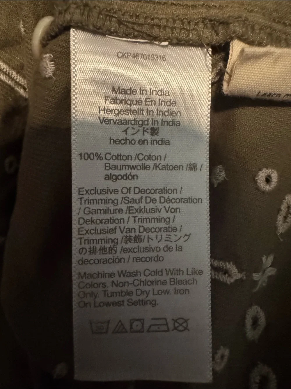 Madewell Embroidered Corduroy Square-Neck Mini Dress Size Medium Petite - Picture 7 of 7